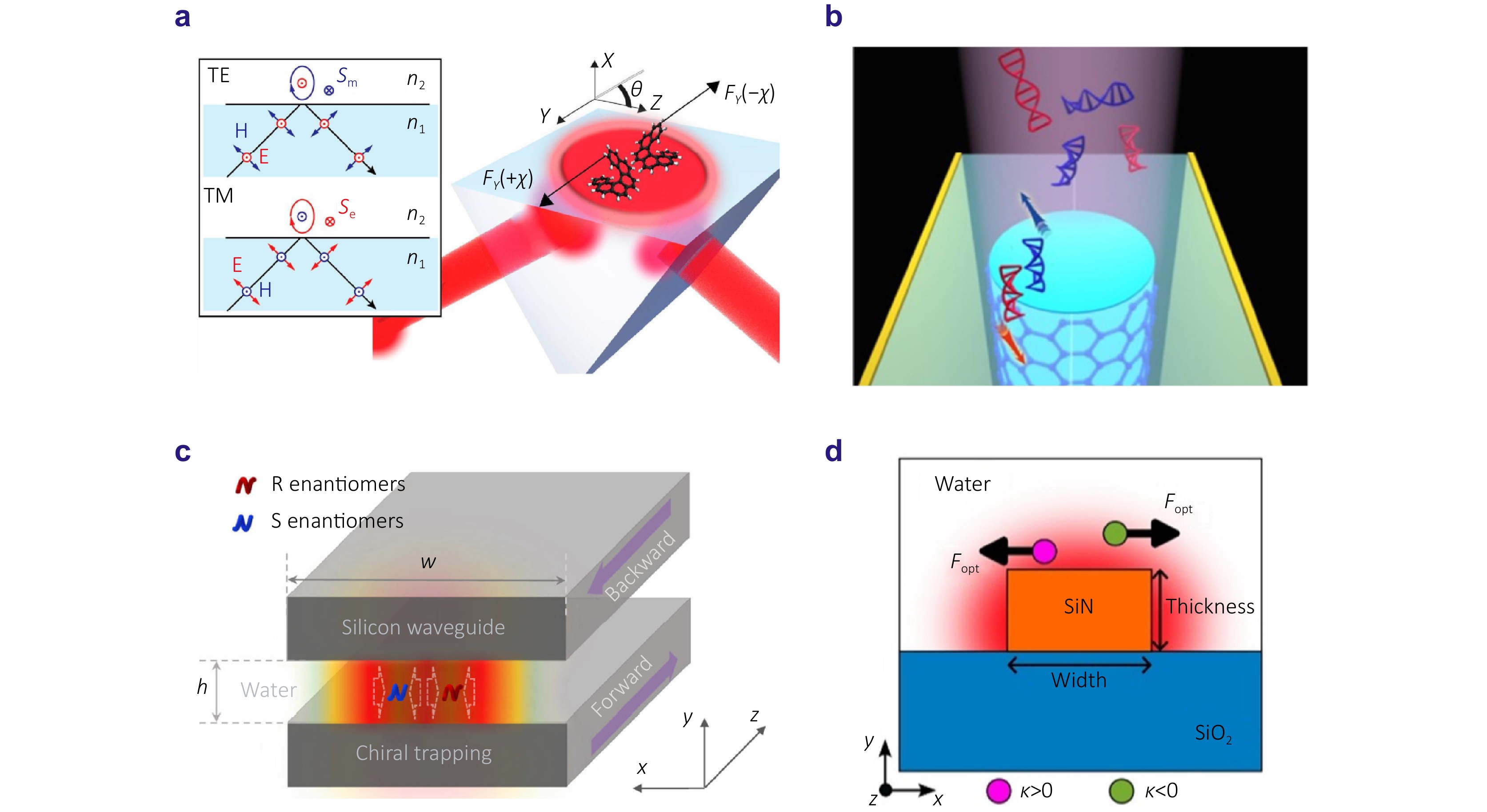 Emerging optical techniques for sorting and detection of chiral